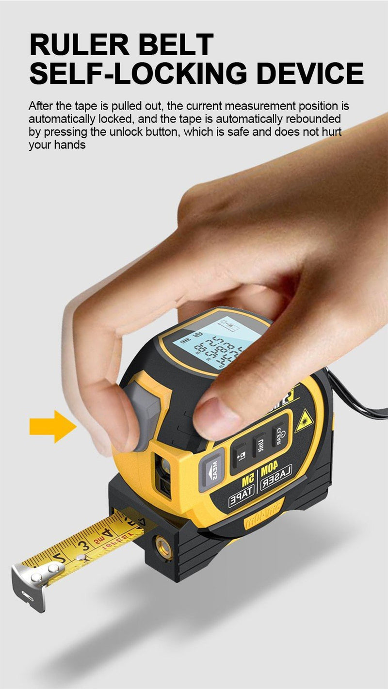 3 in 1 LCD Laser Tape Measure