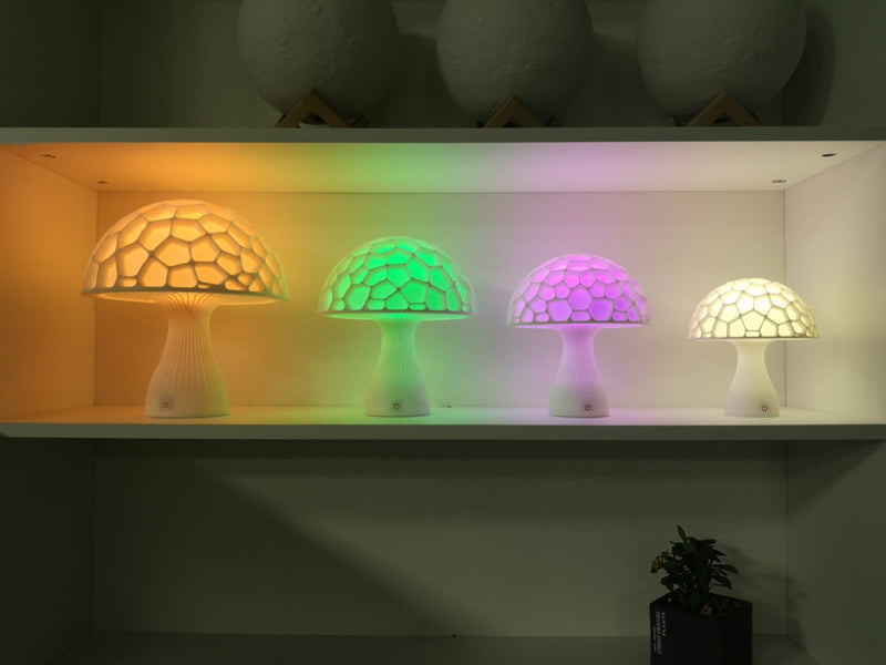 3D Printed Silicone Creative Mushroom Table Lamp