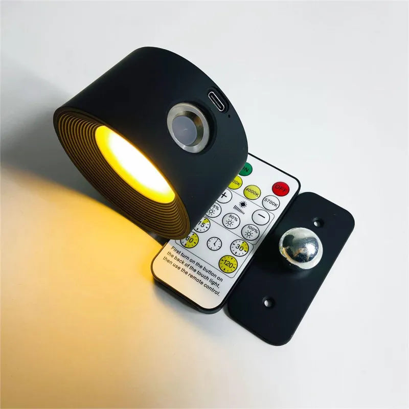 Spotlight Cordless Wall Lamp – Rechargeable, 360° Rotatable & Dimmable LED Light