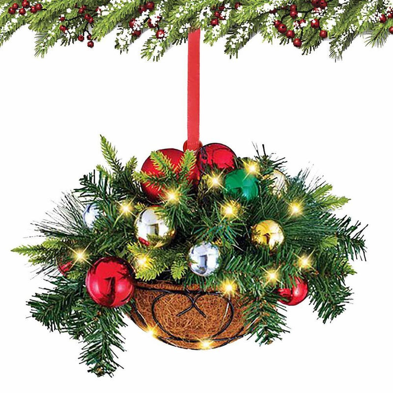 Wreath Christmas Tree Decorations Christmas Tree Wooden Pendant Hanging Ornaments Mini Pendant For Wall Window Tree Car Rearview