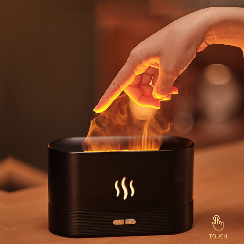 Flame Air Humidifier and Aroma Essential Oil Diffuser