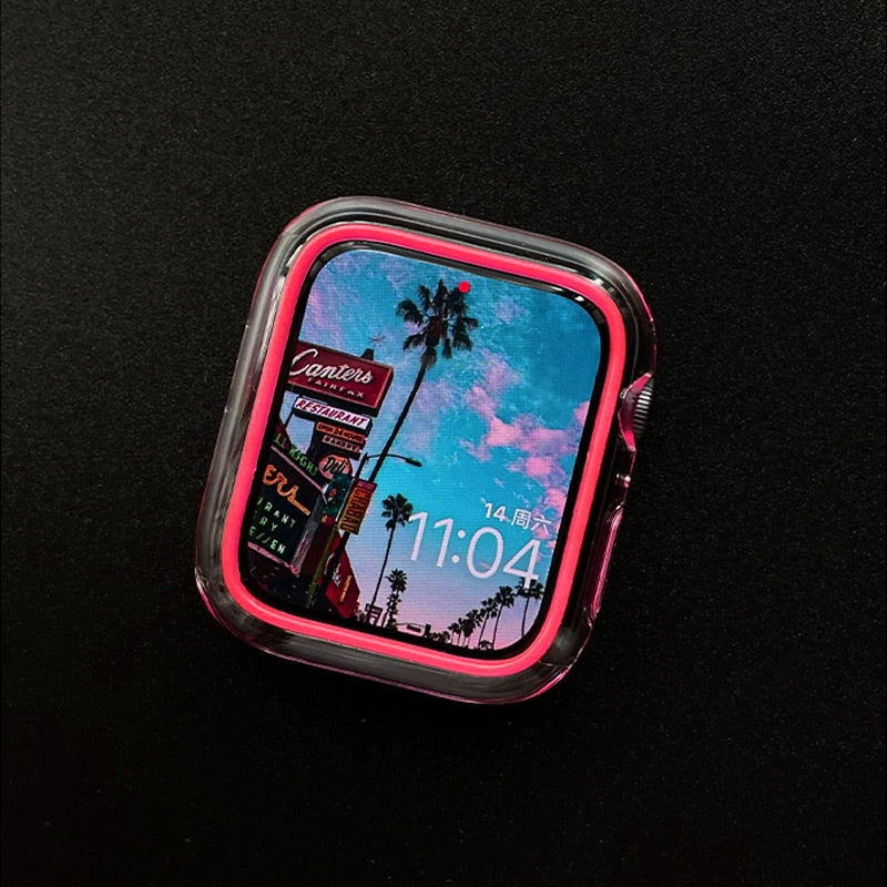 Luminous Cover for Apple Watch Case Protective Frame