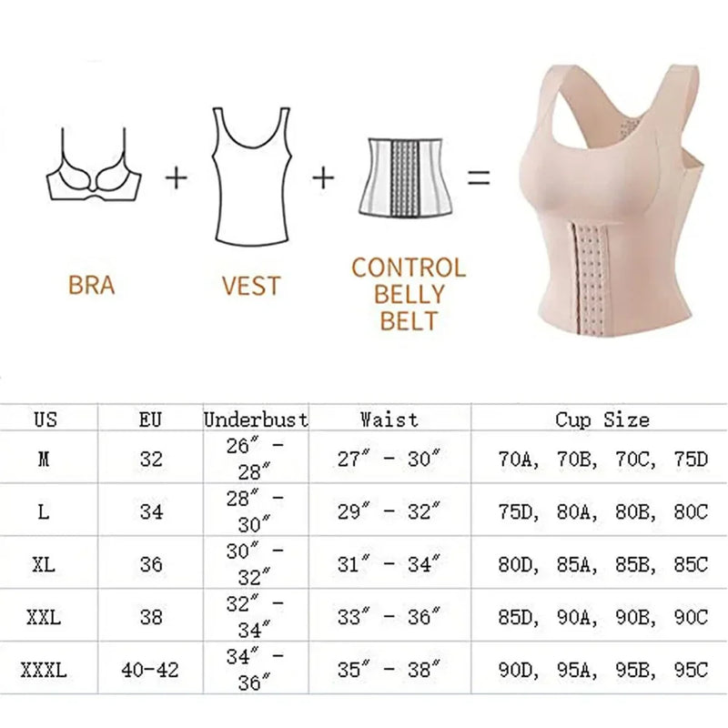 Women's 3-in-1 Waist Button Bra