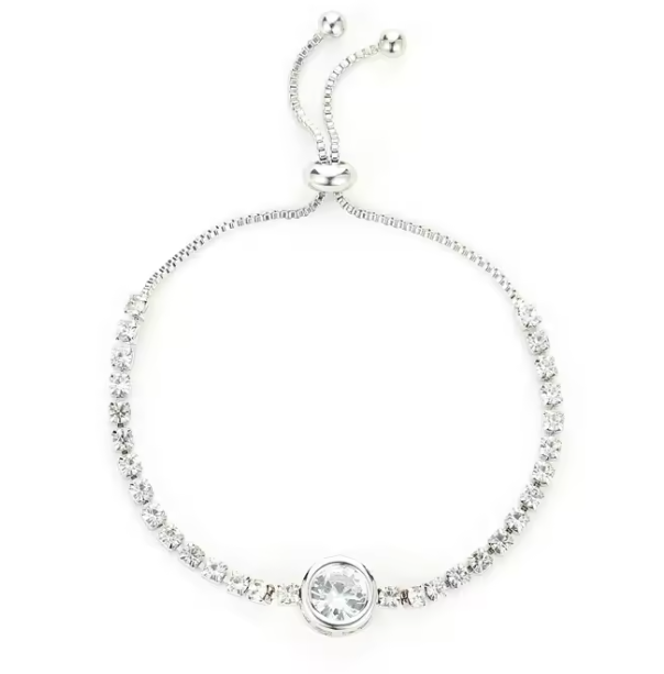 Gold-Plated Rhinestone Bracelet – 18K Gold Adjustable Stainless Steel Jewelry for the Modern Trendsetter