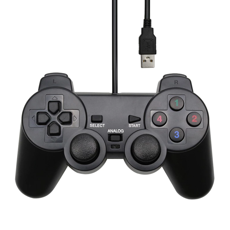 Videogame PC Controller Wired USB Black joystick controller High sensitive for PC Computer