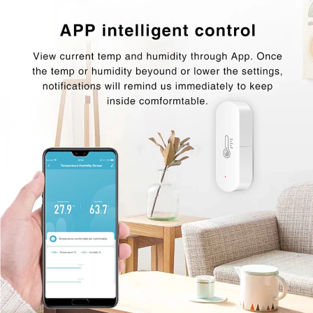 WiFi Temperature Sensor Gateway Hub Via Alexa Google Home Temperature And Humidity Sensor