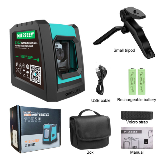 2 Line Laser Level With Battery And Tripod Rotary Laser Level Horizontal And Vertical Cross