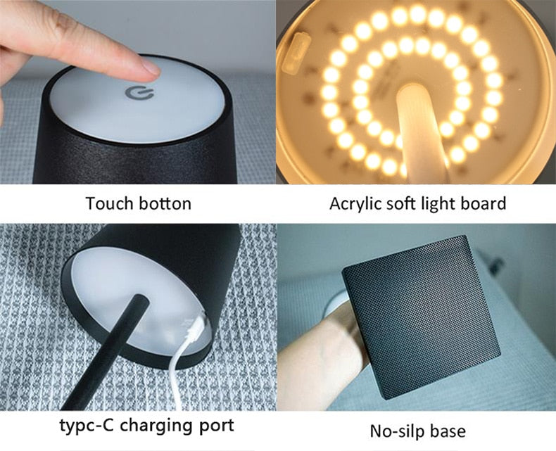 Modern Rechargeable LED Cordless Table Lamp