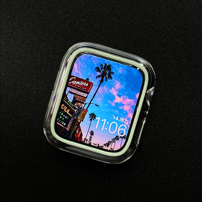 Luminous Cover for Apple Watch Case Protective Frame