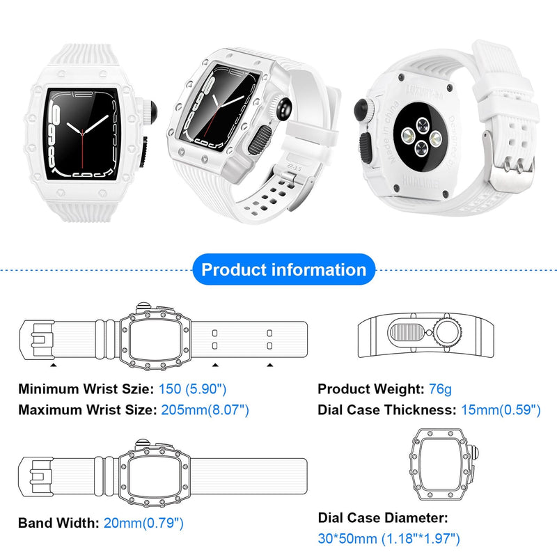 Metal Case with Silicone band for Apple Watch