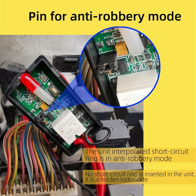 Auto-Sensing Car Immobilizer System - Anti-Theft Engine Lock with Anti-Hijacking Feature