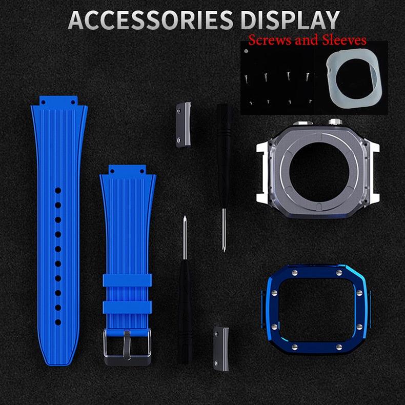 Modification Kit Silicone Strap and Metal Case For Apple Watch