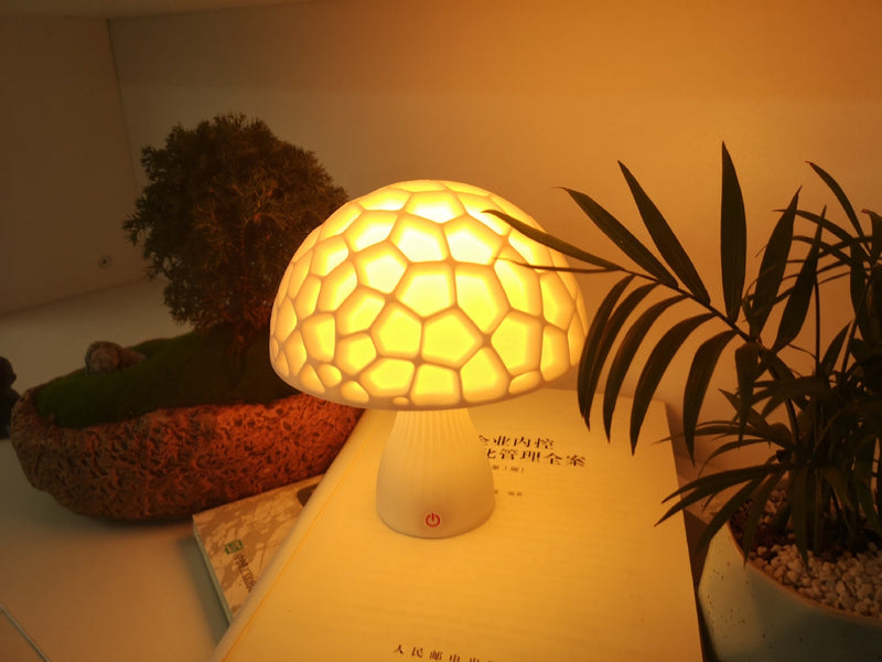 3D Printed Silicone Creative Mushroom Table Lamp