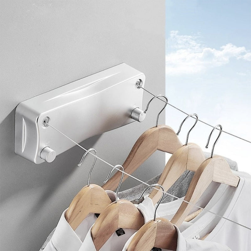 Wall Mounted Double Retractable Clothesline