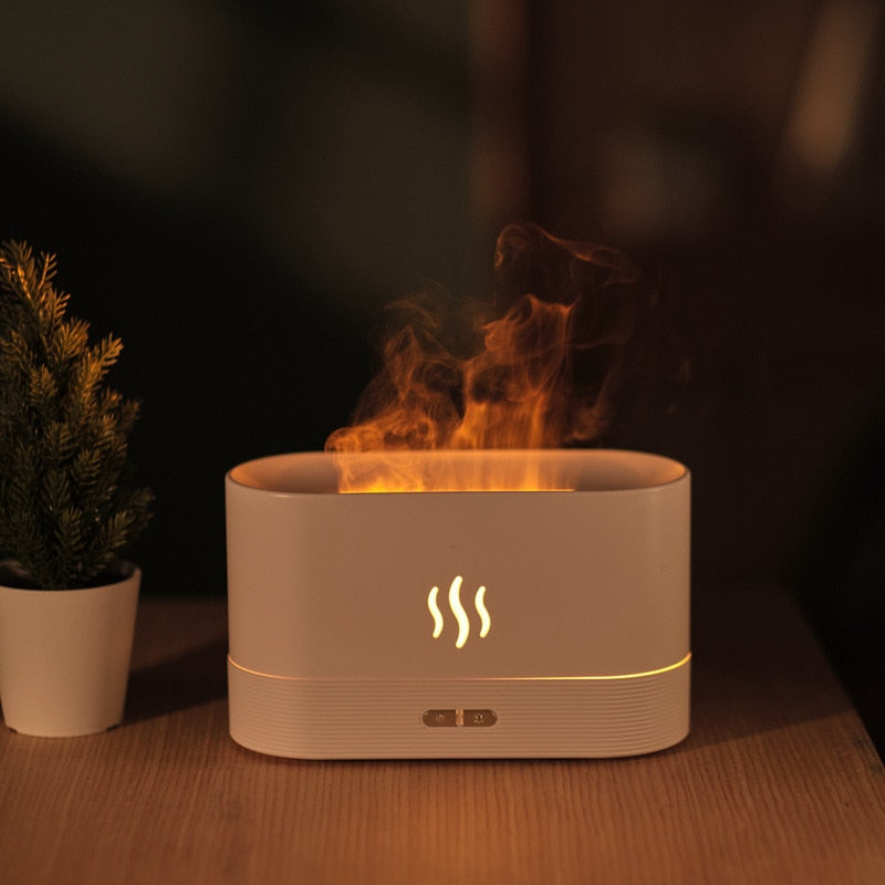 3D Flame Humidifier Essential Oil Diffuser