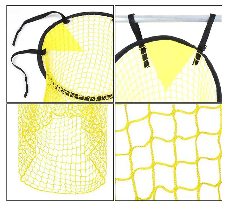 Adjustable Soccer Target Practice Net – Foldable Training Net Bag Improves Shooting Accuracy for Football Players of All Levels