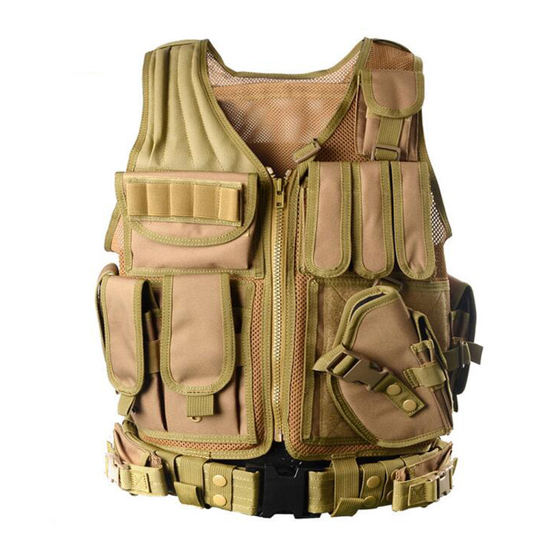 Tactical Molle Vest Army Military Combat Armor Airsoft Vest Mens Hunting Gear Paintball Equipment Multi-pocket Protective Vest