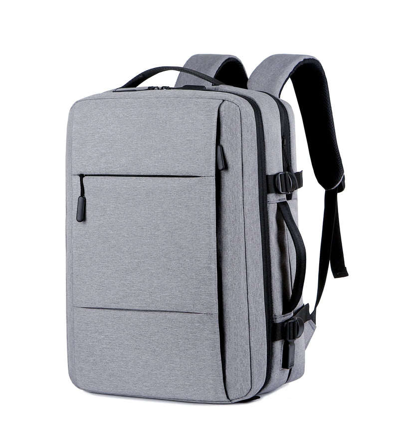 Men’s Waterproof Business Backpack – Expandable USB Laptop Bag with Large Capacity, Ideal for School, Travel, or Daily Commutes