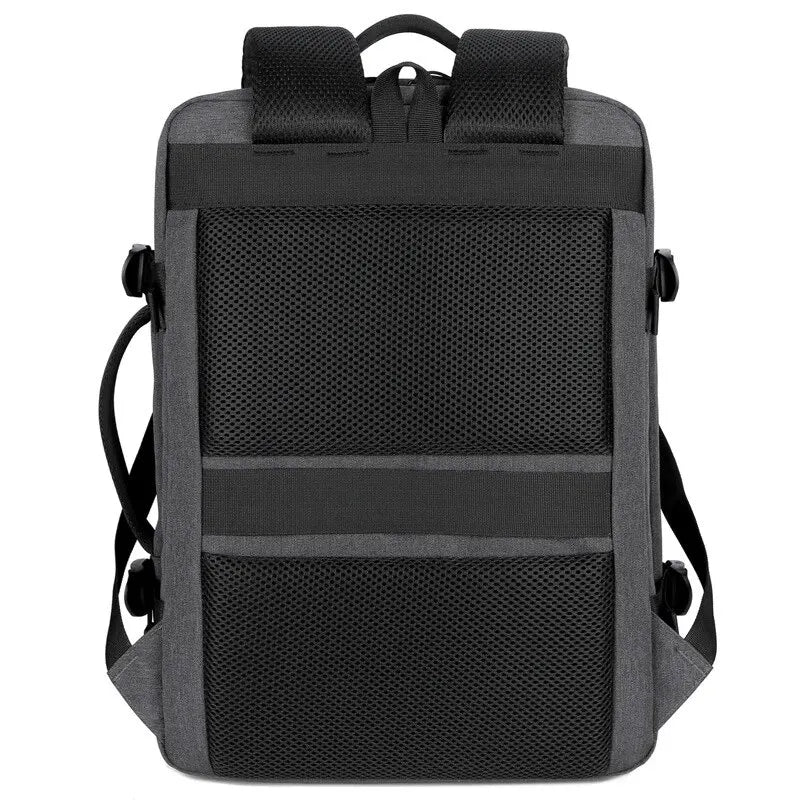 Men’s Waterproof Business Backpack – Expandable USB Laptop Bag with Large Capacity, Ideal for School, Travel, or Daily Commutes