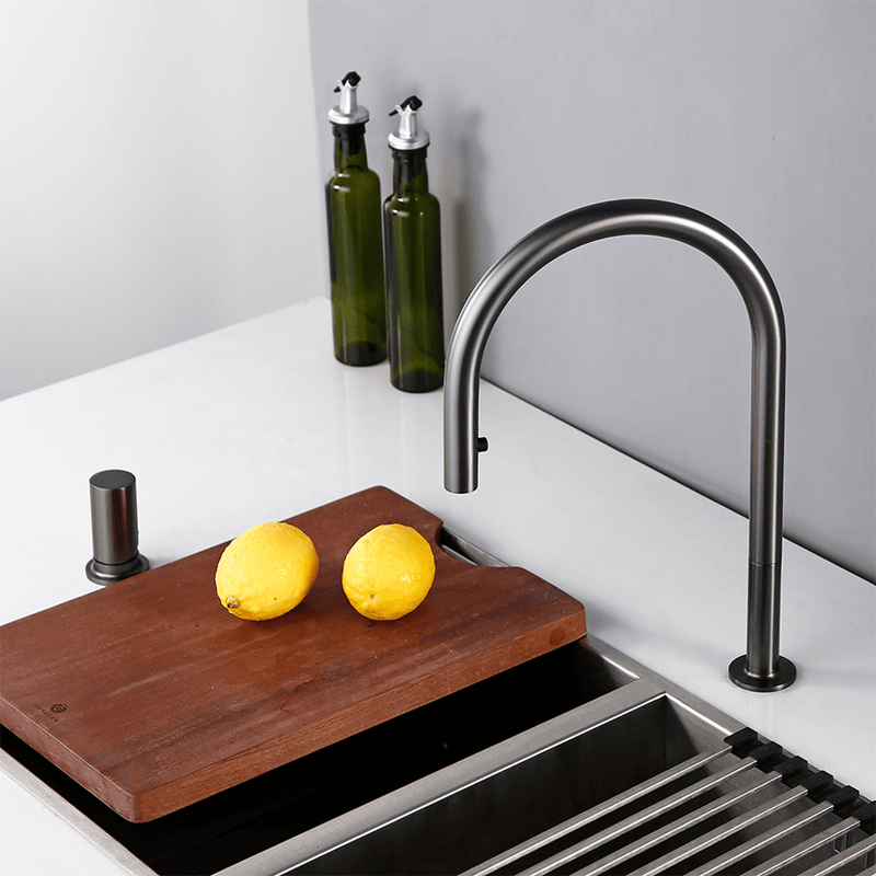 2-Hole Kitchen Faucet With Pull Out Spout