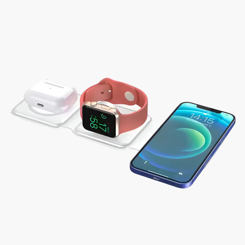 3 in 1 Wireless Foldable Travel Charger