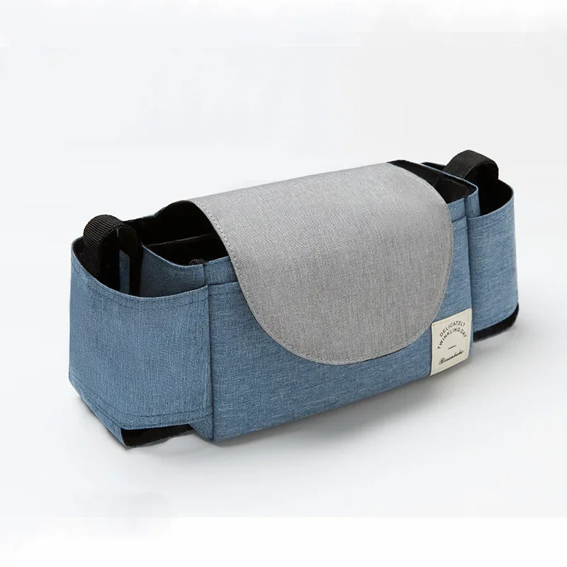 Stroller Bag Organizer – Universal Baby Accessories Trolley Bag with Cup Holder for Newborn Travel Convenience