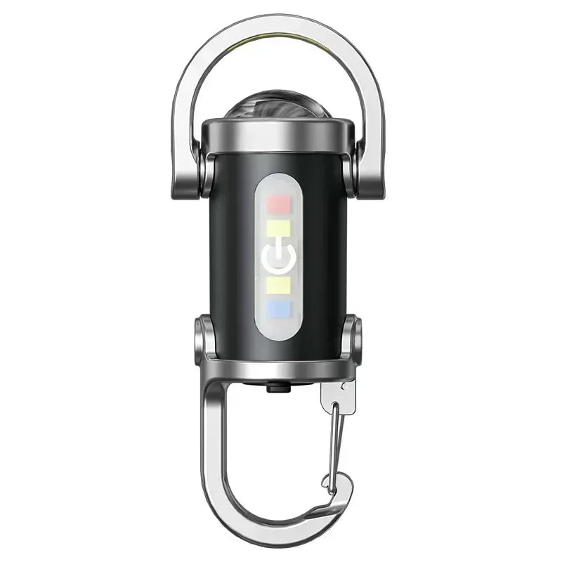 Rechargeable LED Keychain Work Light – Ultra-Bright, Compact, Multifunctional Emergency Flashlight with Keyring for Outdoor & Home Inspections