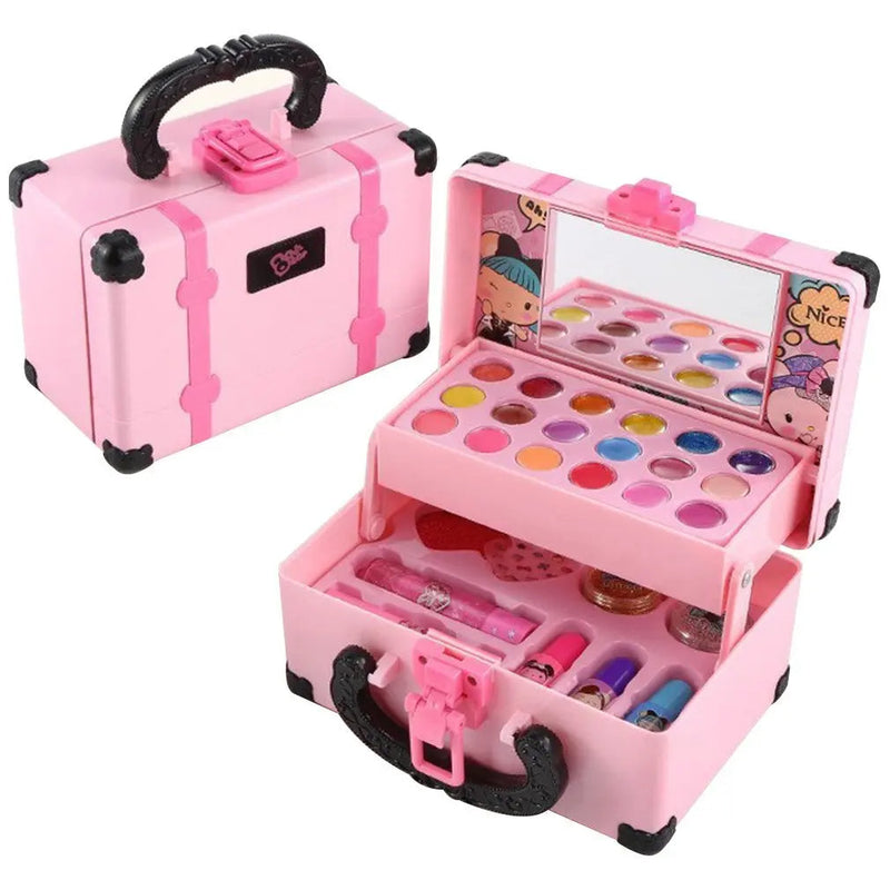 Children’s Makeup Pretend Play Set – Safe Non-Toxic Princess Cosmetic Box Toy with Lipstick, Eyeshadow, and Imaginative Fun