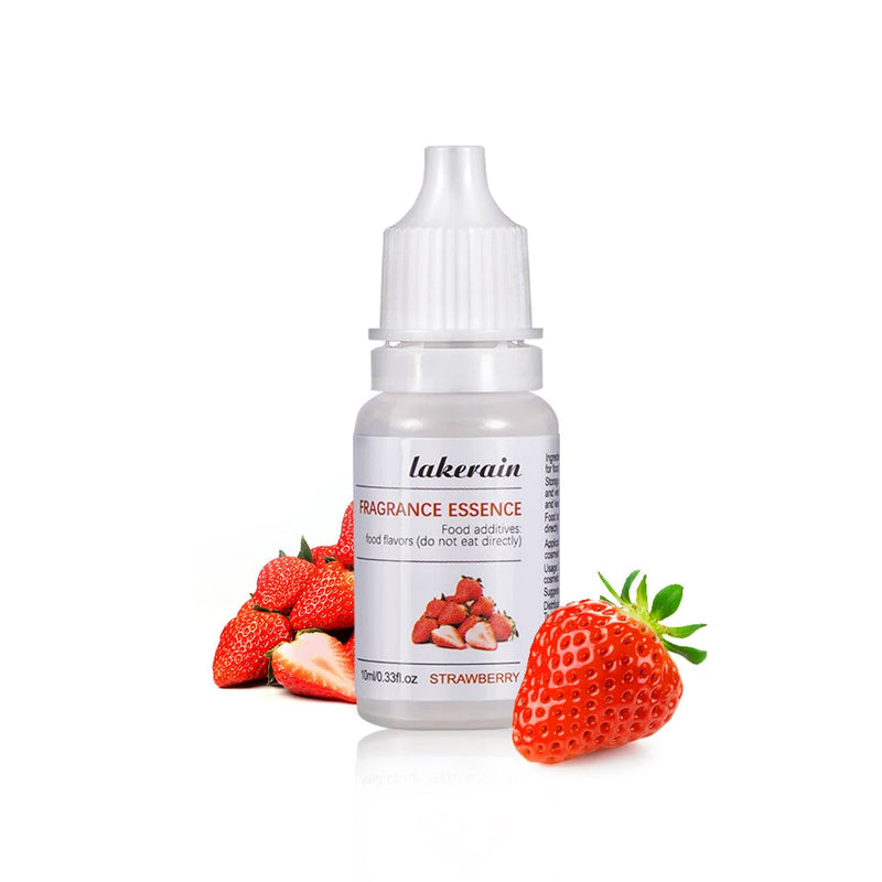 Pure Fruit Fragrance Oil - 10ml Strawberry Scented Essential Oil for Lip Gloss, DIY Soap Making, and Lip Care Creations
