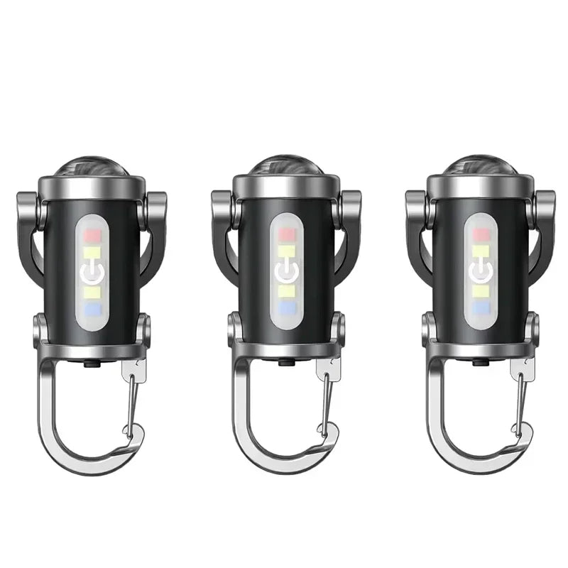 Rechargeable LED Keychain Work Light – Ultra-Bright, Compact, Multifunctional Emergency Flashlight with Keyring for Outdoor & Home Inspections