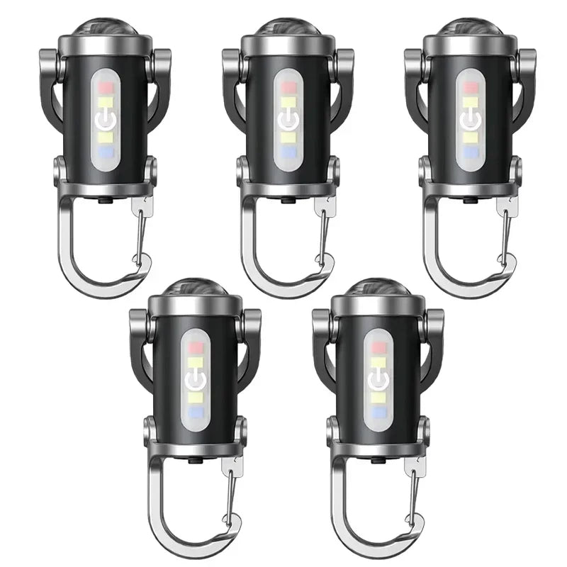 Rechargeable LED Keychain Work Light – Ultra-Bright, Compact, Multifunctional Emergency Flashlight with Keyring for Outdoor & Home Inspections