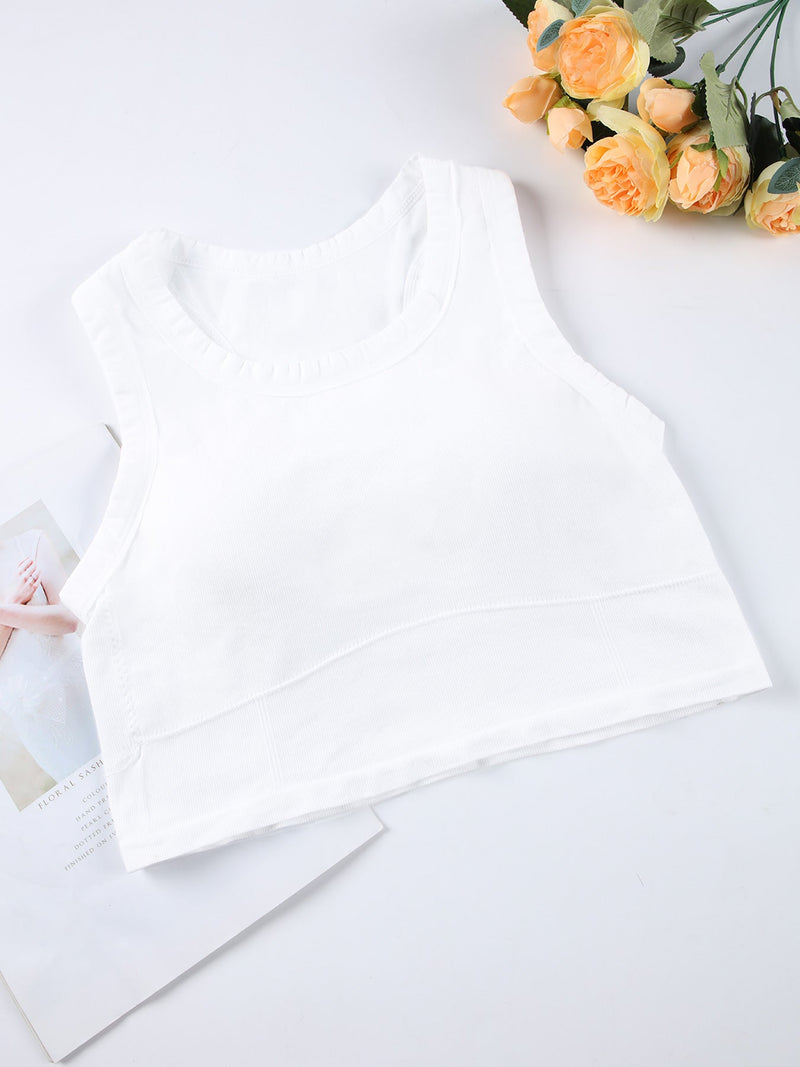 Women’s Elastic Crop Top Bra with Pads – Slim Fit, Beautiful Back Design for Comfortable Daily Wear and Stylish Support