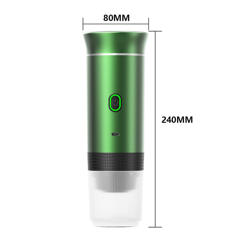 Portable Electric Espresso Coffee Maker – 3-in-1 Capsule and Powder Machine for Fresh Brew Anytime While Traveling or Driving