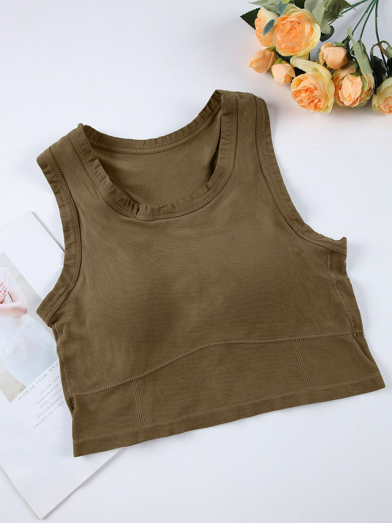 Women’s Elastic Crop Top Bra with Pads – Slim Fit, Beautiful Back Design for Comfortable Daily Wear and Stylish Support