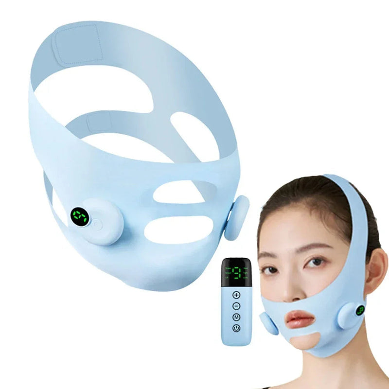 Electric V-Face Lifting Device – Microcurrent Facial Massager Tightens Skin, Sculpts Chin, and Enhances Jawline for a Youthful Contour