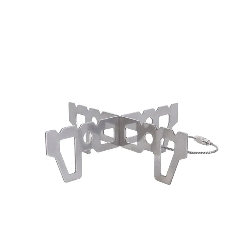 Stainless Steel Camping Stove Rack – Compact Alcohol Cross Stand for Outdoor Cooking, Thermostable Support for Pots & Boiler Gear