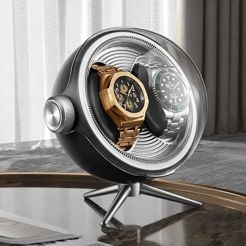 Luxury Automatic Watch Winder – Zero Magnetism Silent Storage Box with LED for Mechanical Watches, Bedside Display, or Gift Showcase