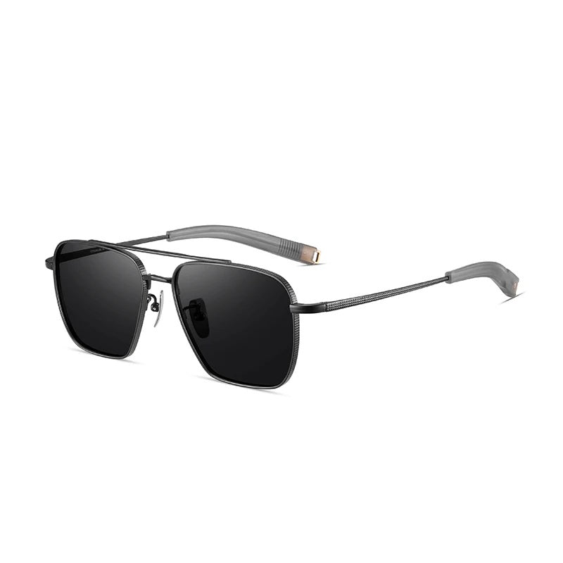 Polarized Pure Titanium Sunglasses for Men - Outdoor UV400 Photochromic Lens Eyewear, Lightweight Frame for Stylish & Safe Vision