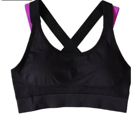 Shockproof Cross-Back Sports Bra – Push-Up, Breathable Workout Bra for Maximum Support During Running, Gym & Yoga Sessions