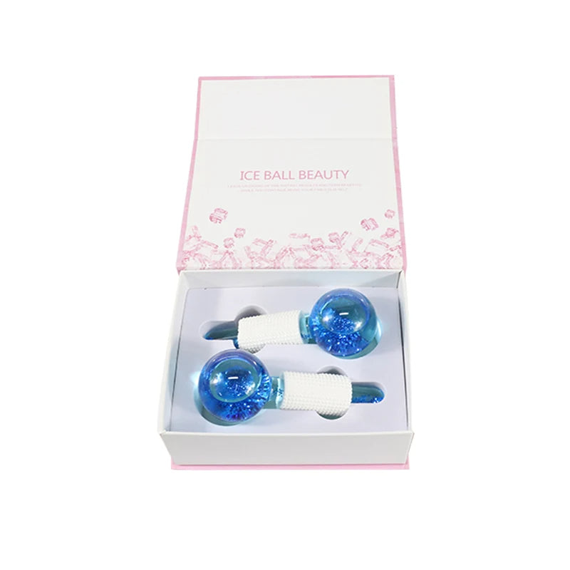 Rose Gold Skin Ice Globes – Cooling Stainless Steel Facial Rollers for Cold Therapy to Reduce Puffiness, Calm Skin, and Tighten Pores