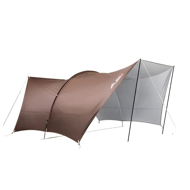 Foldable Tunnel Canopy Tent – UV-Resistant Rainproof Outdoor Shade with Silver Coating for Camping, Beach, or Backyard Shelter