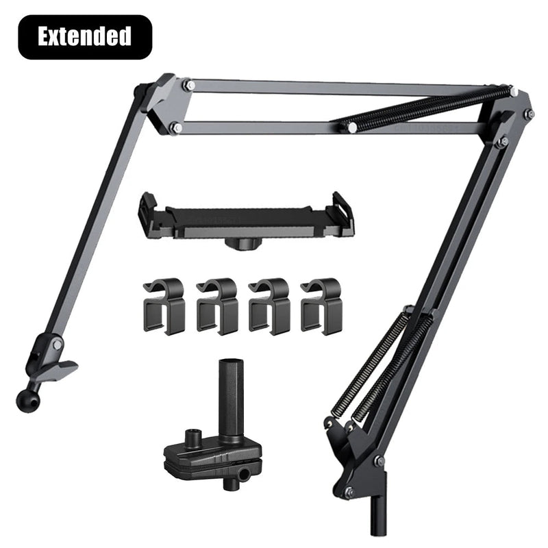 Rotatable Tablet Bed Stand – Long Arm Holder for iPad, Samsung & Xiaomi Tablets (4-12.9”) for Comfortable Viewing in Any Position