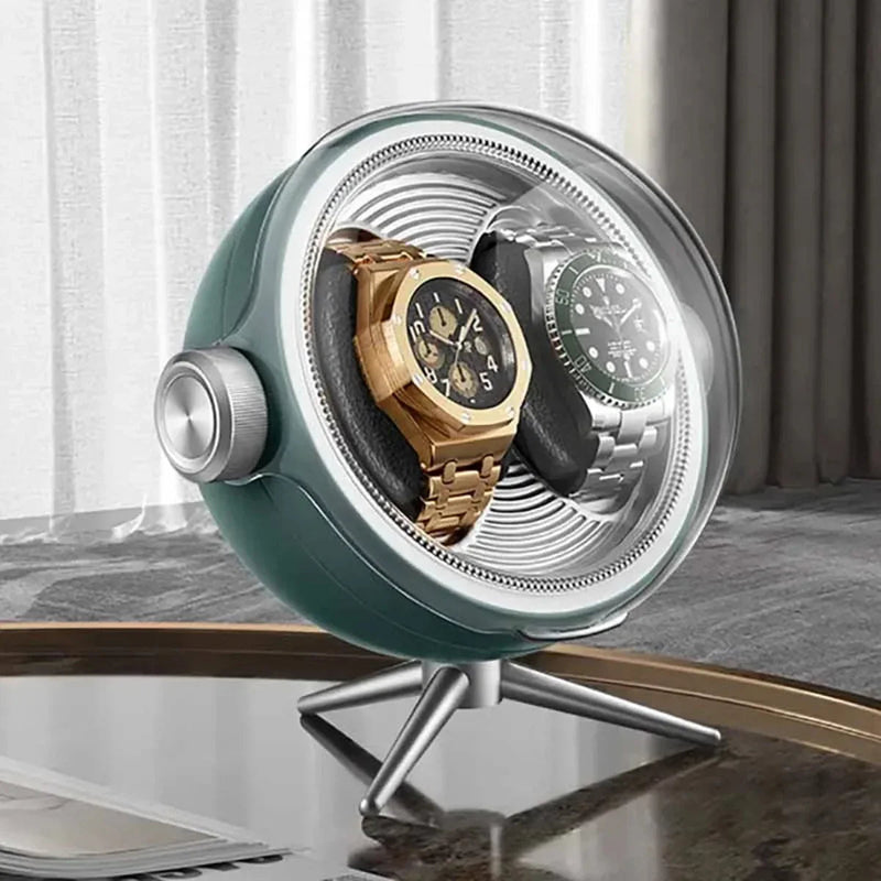 Luxury Automatic Watch Winder – Zero Magnetism Silent Storage Box with LED for Mechanical Watches, Bedside Display, or Gift Showcase