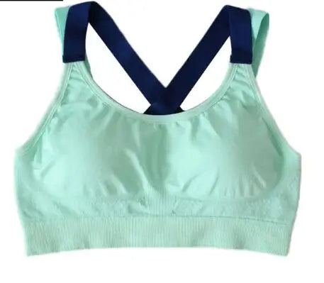Shockproof Cross-Back Sports Bra – Push-Up, Breathable Workout Bra for Maximum Support During Running, Gym & Yoga Sessions