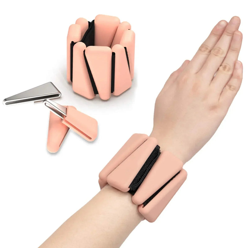 Adjustable Silicone Wrist Weights – 1/2 lb Lightweight Triangle Bracelets for Jogging, Fitness, and Yoga Strength Training Workouts