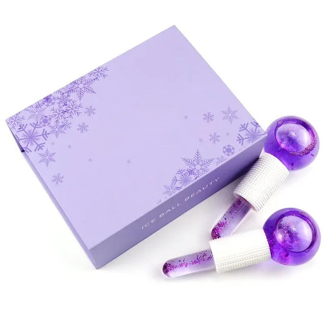 Rose Gold Skin Ice Globes – Cooling Stainless Steel Facial Rollers for Cold Therapy to Reduce Puffiness, Calm Skin, and Tighten Pores