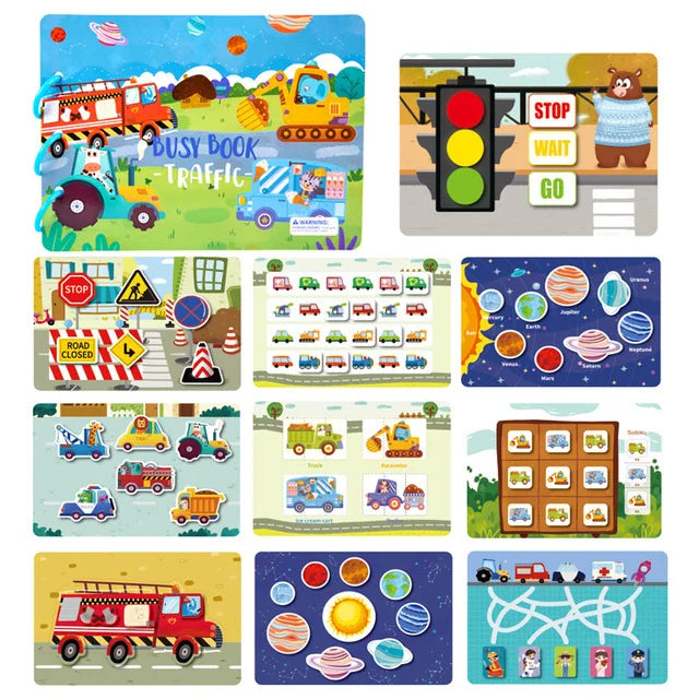 Montessori Baby Busy Book - Quiet Early Learning Educational Game with Matching Activities for Toddlers Ages 1 to 3