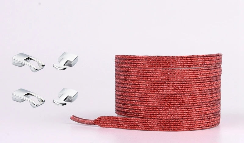 Elastic Shoelaces Sneakers - Colorful No-Tie Flat Laces with Metal Lock for Adults & Kids, Lazy Fit, Stylish Convenience