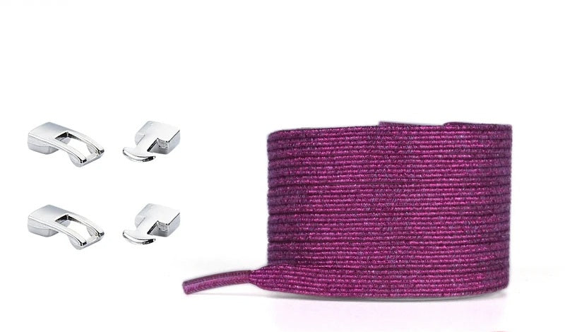 Elastic Shoelaces Sneakers - Colorful No-Tie Flat Laces with Metal Lock for Adults & Kids, Lazy Fit, Stylish Convenience