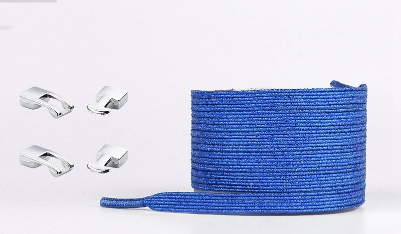 Elastic Shoelaces Sneakers - Colorful No-Tie Flat Laces with Metal Lock for Adults & Kids, Lazy Fit, Stylish Convenience